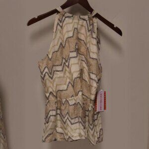 Never A Wallflower Satin High Neck Tank Top